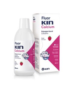 FLUOR KIN CALCIO ENJUAGUE BUCAL FRESA 500 ML